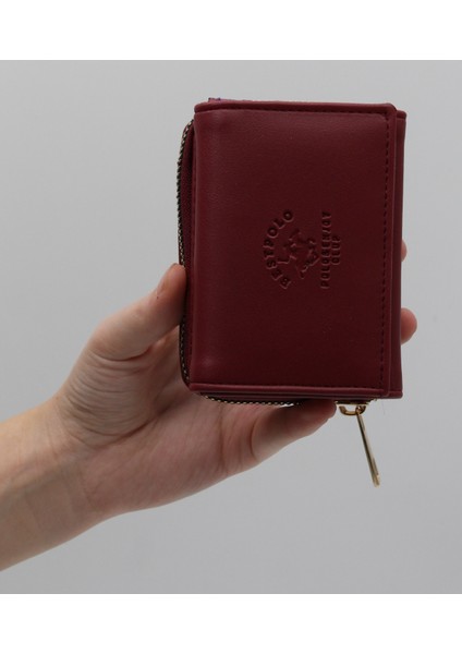 Bordo Bozuk Para Gözlü Bol Kartlıklı Mini Kadın Cüzdanı fiyatları