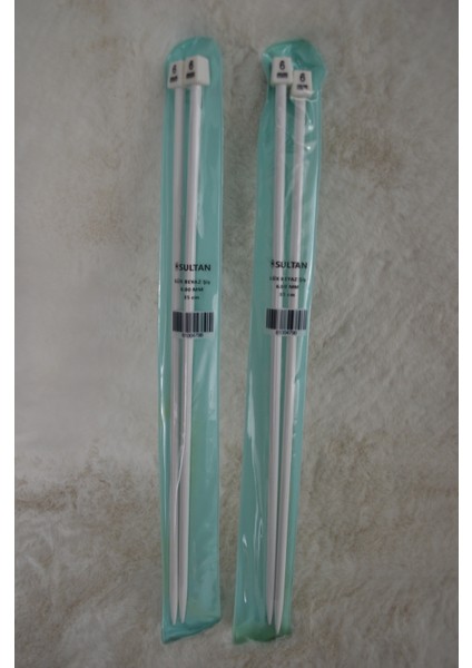 Lüx Beyaz Şiş (35 Cm) – 6 No 2 Adet