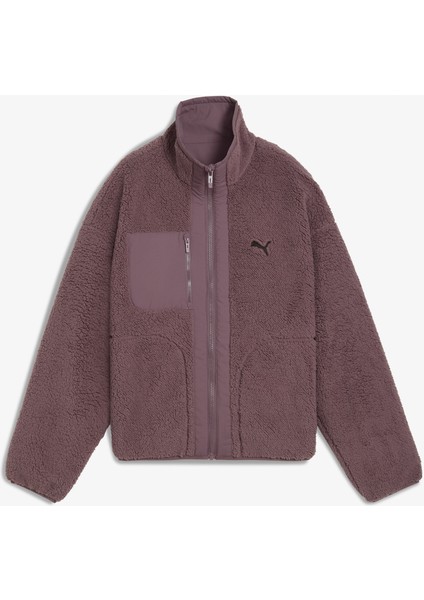 Reversible Sherpa Kadın Mor Ceket.88