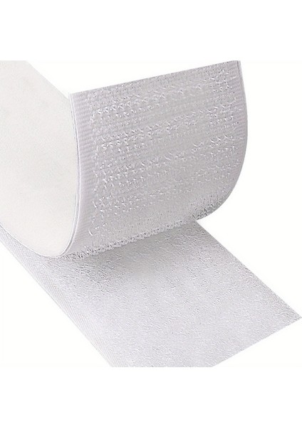 Çift Taraflı Cırt Cırtlı Bant | En: 5 cm x Uz: 1 Metre – Güçlü ve Dayanıklı Amerikan Fermuarı Beyaz modelleri