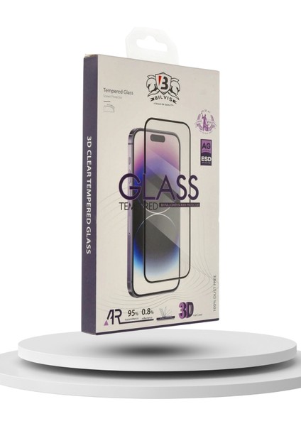 iPhone 14 Bilvis 3D Temperli Cam – Ultra Şeffaf, Darbelere Dayanıklı Ekran Koruyucu