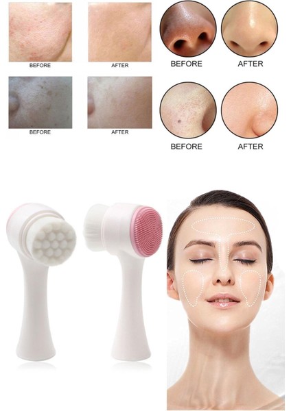 2'li Set Çift Taraflı Cilt Temizleme Fırçası Ve Yeşim Taşı Çift Taraflı Cilt Masaj Aleti fiyatları