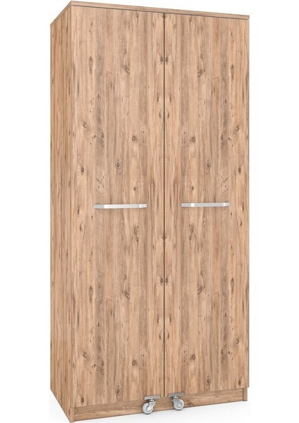 165 Derece Açılabilir 2 Kapaklı, 6 Çekmeceli, Kavanoz Raflı Kiler ve Erzak Mutfak Dolabı