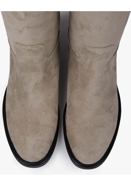 Kadın Valen Bej Süet Çizme modelleri