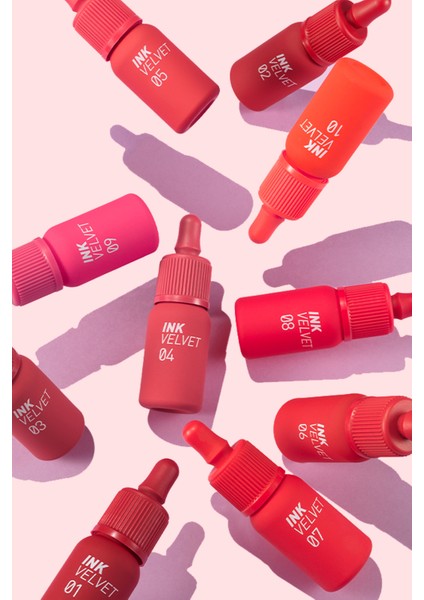 Yüksek Pigmentli, Kadife Görünümlü, Gün Boyu Kalıcı Tint PERIPERA Ink Velvet (16 Heart Fuchsia Pink)