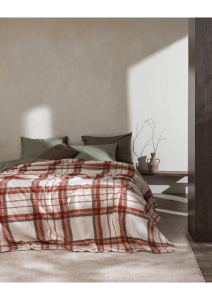 Varnelle Tek Kişilik Sherpa Battaniye - Ekru/kahve