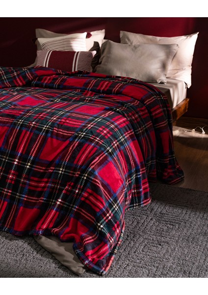 Clorel Çift Kişilik Welsoft Baskılı Battaniye - Kırmızı fiyatları