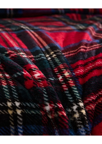 Clorel Çift Kişilik Welsoft Baskılı Battaniye - Kırmızı