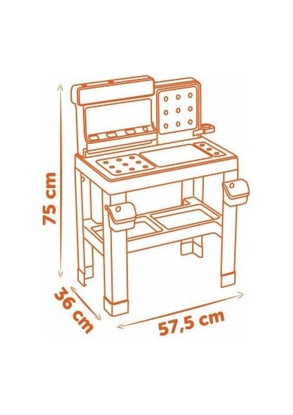 Smoby Black & Decker Bricolo Çalışma Tezgahı 360740 indirimleri