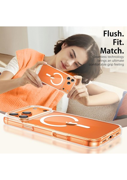 Iphone 17 Pro Uyumlu Magsafe Özellikli Sararmaz Kamera Koruma Çıkıntılı Sert Şeffaf Kılıf fırsatları