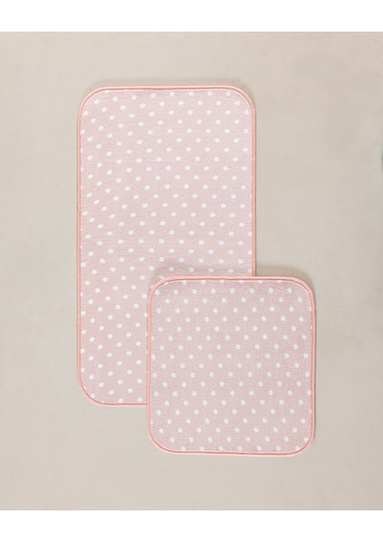 Brume Puantiyeli 2'li Banyo Paspası - Pembe