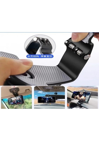 Araba Gösterge Üstüne Takılan 360 Oynar Başlıklı Telefon Tutucu (4887) modelleri
