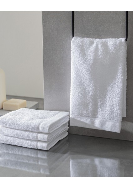 Avelia 4'lü %100 Pamuk El Havlusu - Beyaz - 30X50 cm modelleri