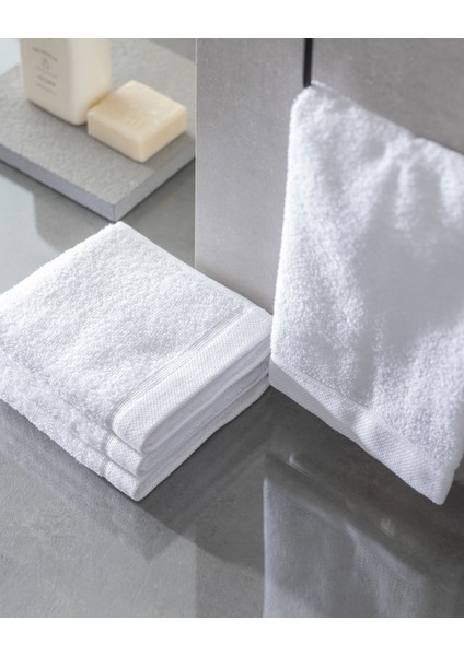 Avelia 4'lü %100 Pamuk El Havlusu - Beyaz - 30X50 cm fırsatları