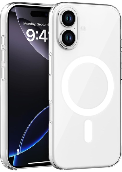 Iphone 17 Uyumlu Magsafe Özellikli Sararmaz Kamera Koruma Çıkıntılı Sert Şeffaf Kılıf