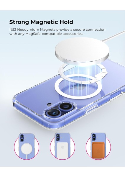 Iphone 17 Uyumlu Magsafe Özellikli Sararmaz Kamera Koruma Çıkıntılı Sert Şeffaf Kılıf fırsatları