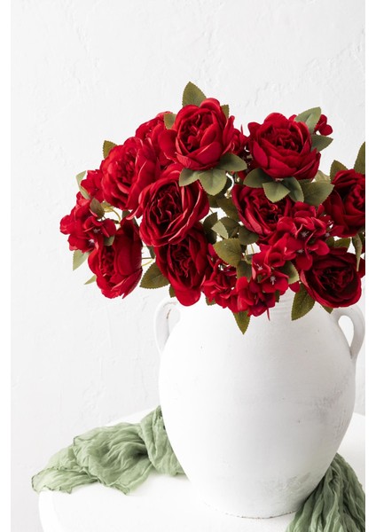 Yapay Ortancalı Şakayık Demeti Kırmızı 45 cm 11 Dal fiyatları