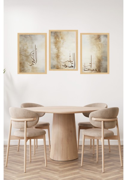 🖼️ Estetik & Anlam Bir Arada: 3’lü Tablo Seti 🌿🌟 CRVS1194 13 x 17 fiyatları