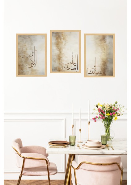 🖼️ Estetik & Anlam Bir Arada: 3’lü Tablo Seti 🌿🌟 CRVS1194 13 x 17 fırsatları