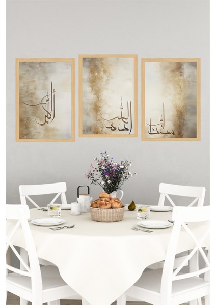 🖼️ Estetik & Anlam Bir Arada: 3’lü Tablo Seti 🌿🌟 CRVS1194 13 x 17 indirimleri