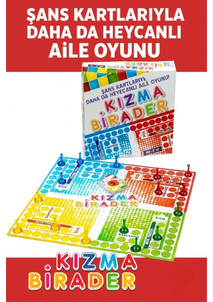 Yeni Nesil Kızma Birader Şans Kartlı Aile Oyunu | Strateji Masa Oyunu | 4+ Yaş