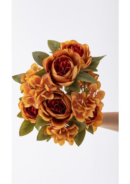 Yapay Ortancalı Şakayık Demeti Turuncu 45 cm 11 Dal fırsatları