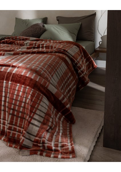 Fravonne Çift Kişilik Welsoft Baskılı Battaniye - Kahverengi modelleri