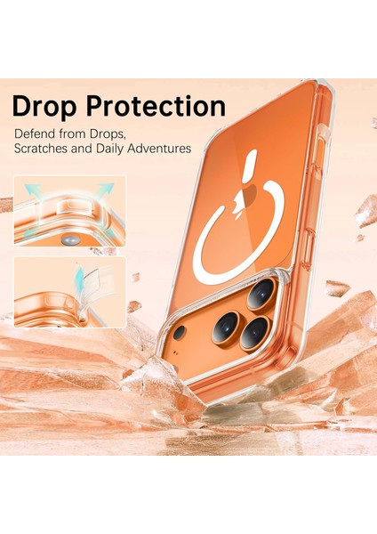 Iphone 17 Pro Max Uyumlu Magsafe Özellikli Sararmaz Kamera Koruma Çıkıntılı Sert Şeffaf Kılıf modelleri