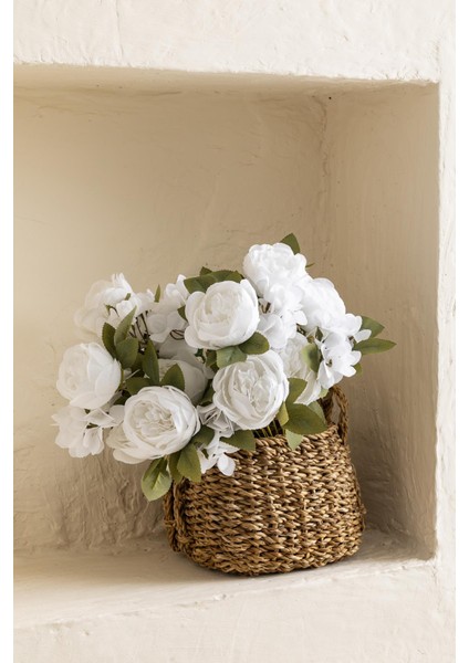 Yapay Ortancalı Şakayık Demeti Beyaz 45 cm 11 Dal fiyatları