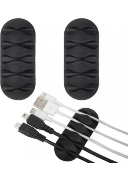 Kablo Tutucu 5 Kanallı 3lü Siyah (4887)