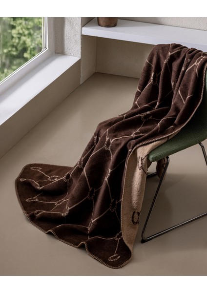 Erouan Jakarlı Pamuklu Tv Battaniye - Kahverengi fiyatları