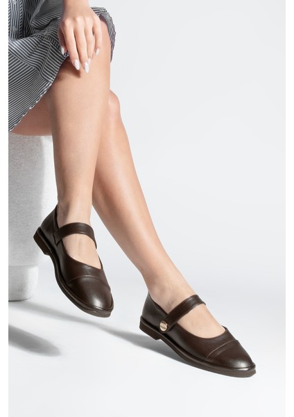 Kadın Loafer Bantlı Cırt Cırtlı Günlük Ayakkabı Vorpe Kahve fırsatları