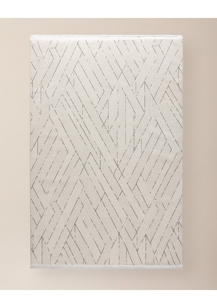 Burcet Halı - Krem/gri - 80X300 cm
