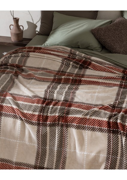 Antonin Tek Kişilik Welsoft Baskılı Battaniye - Bej/kahve fiyatları