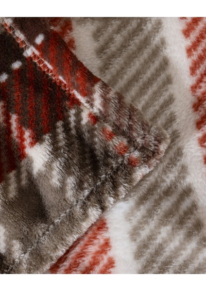 Antonin Tek Kişilik Welsoft Baskılı Battaniye - Bej/kahve indirimleri