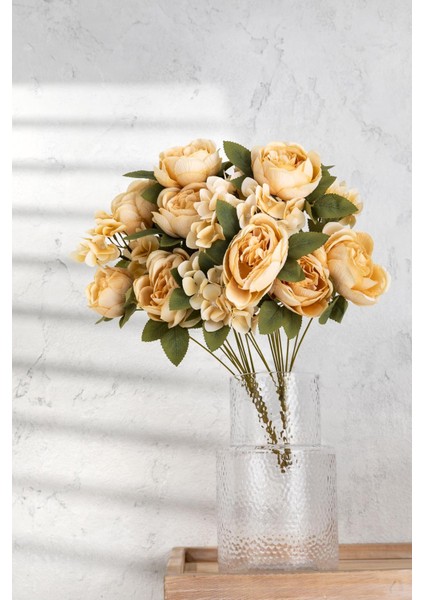 Yapay Ortancalı Şakayık Demeti Açık Somon 45 cm 11 Dal fiyatları