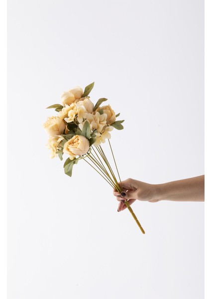 Yapay Ortancalı Şakayık Demeti Açık Somon 45 cm 11 Dal modelleri