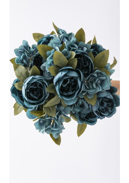 Yapay Ortancalı Şakayık Demeti Mavi 45 cm 11 Dal indirimleri