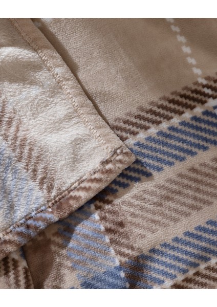 Antonin Çift Kişilik Welsoft Polar Baskılı Battaniye - Mavi/bej indirimleri