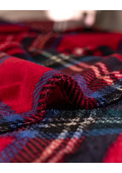 Clorel Tek Kişilik Welsoft Baskılı Battaniye - Kırmızı