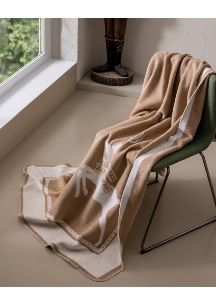 Mozal Jakarlı Pamuklu Tv Battaniye - Bej/ekru fiyatları