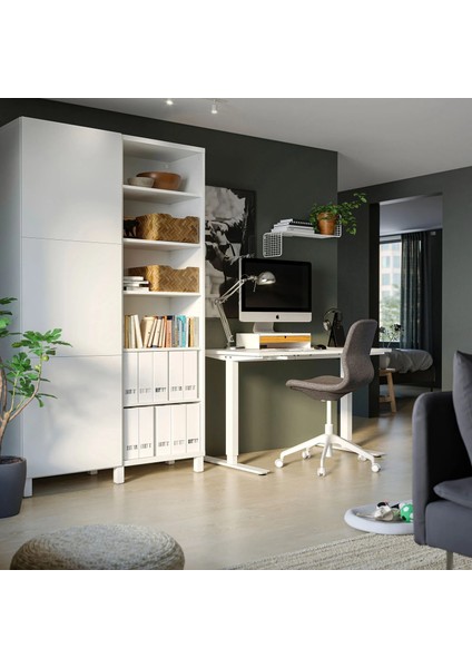 Trotten Yüksekliği Ayarlanabilen Çalışma Masası Beyaz 160 x 80 cm modelleri