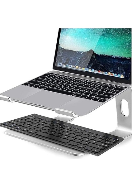 Alüminyum Ergonomik Katlanır Macbook Bilgisayar Standı Gümüş modelleri