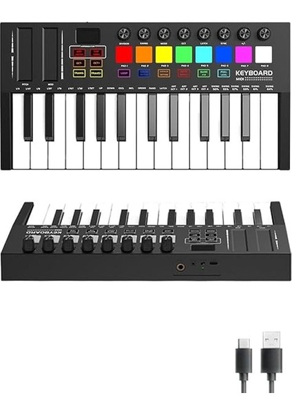 Midi Paket-2 Stüdyo Ekipmanları Seti Ses Kartı Midi Klavye Mikrofon Kulaklık fiyatları