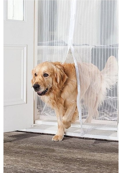 Safestore Pratik Manyetik Mıknatıslı Beyaz Kapı Pencere Sinekliği Tülü 105 x 210 cm