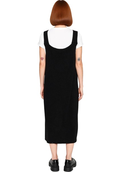 Kadın Gri Kolsuz V Yaka Jile Elbise Akrilik Midi Boy Orta Kalınlık Günlük Şıklıkta Ideal Seçim modelleri