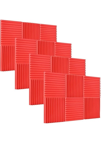 24 Adet/paket Stüdyo Köpükleri Ses Yalıtım Köpüğü Ses Emici Paneller Ses Geçirmez Sünger 30 * 30 * 2.5cm/ 12 * 12 * 1in