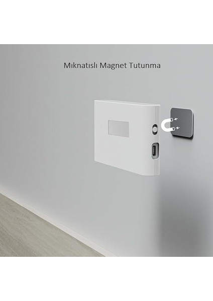 Geldi 2 Adet Sensörlü Aplik Gece Lambası Şarjlı Mıknatıslı Hero LED Beril Merdiven Koridor Aydınlatma (2) fiyatları