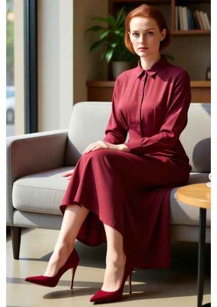 Kadınlar Için Düz Dokuma Gömlek Elbise Reglan Kol ve Maxi Boy Ile Tüm Sezon Konforu Sunar Kaliteli fırsatları