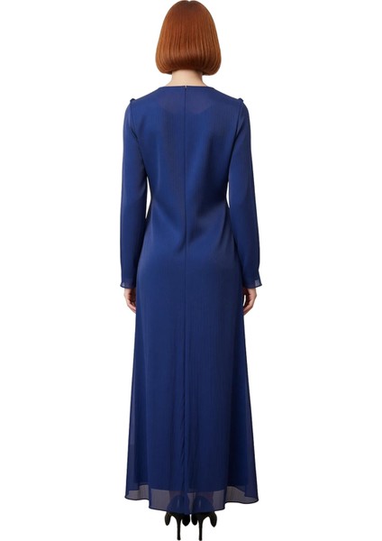 Kadın Özel Davet Maxi Elbisesi Asimetrik Kayık Yaka Astarlı Ispanyol Kol Tasarım Zarafeti Kaliteli modelleri